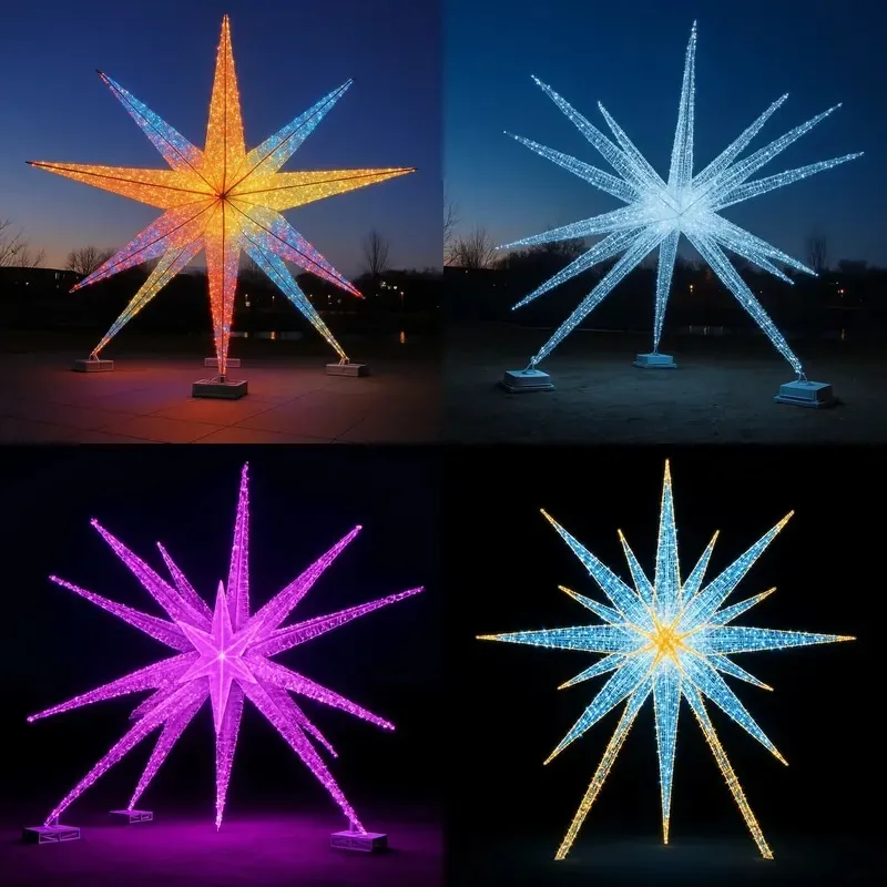 Giant Light Emitting Diode at Square Street Park Holiday Event Display
