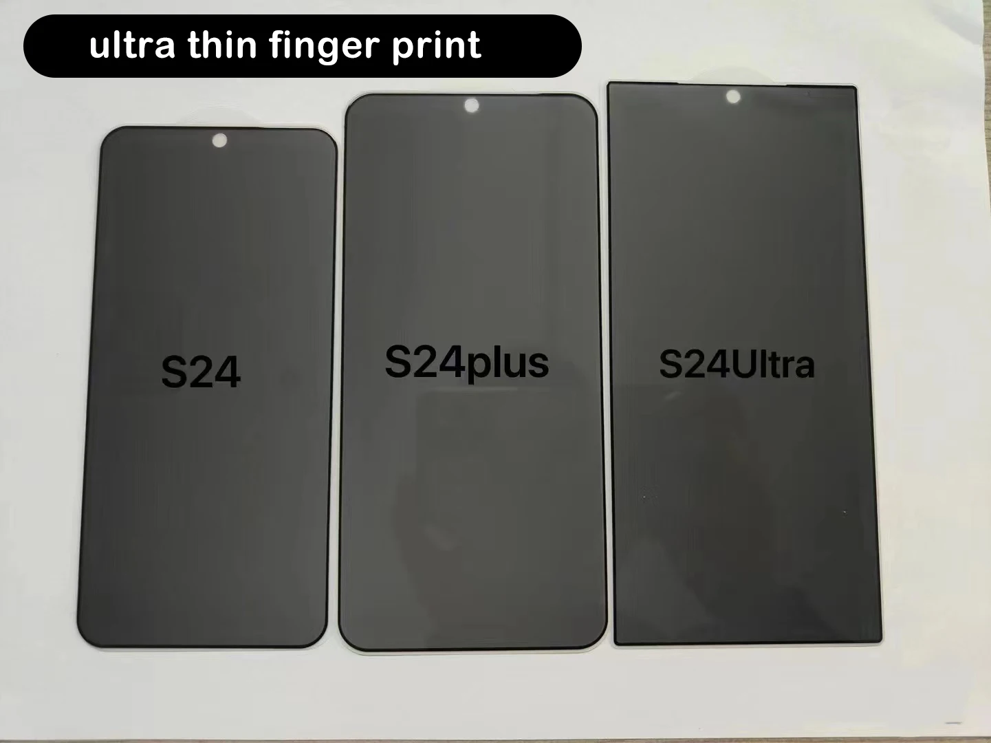 25pcs 3D full cover anti spy phone protector for samsusg s24 ultra finger print unlock privacy screen protector ultra thin film