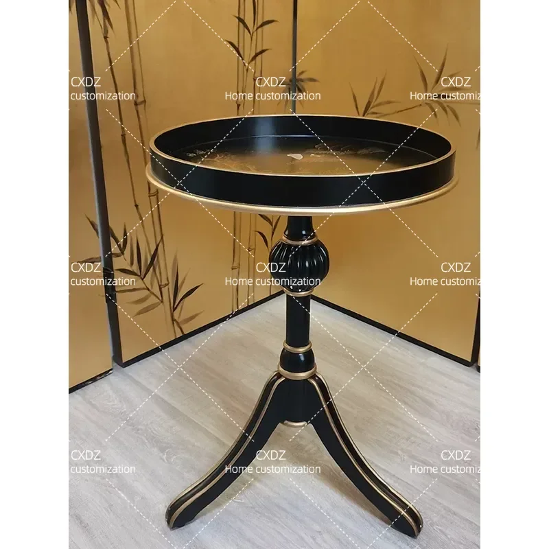 Mini Round Corner Side Table for Living Room Sofa Painted Coffee Table Small Premium Rounded Edge End Table Home Decor