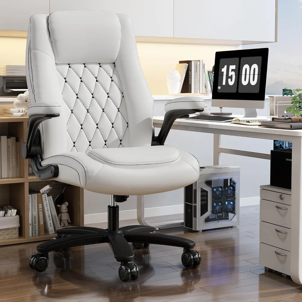 

O205P High Back Executive Office Chair, Big and Tall Office Chair 400LBS with Rubber Wheels,Ergonomic Adjustable Computer De
