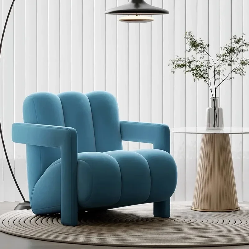 Household Goods Cream Style Leisure Chair Designer Lazy Sofa Living Room Balcony Bag Modern Minimalist Office Single Sofa Chair