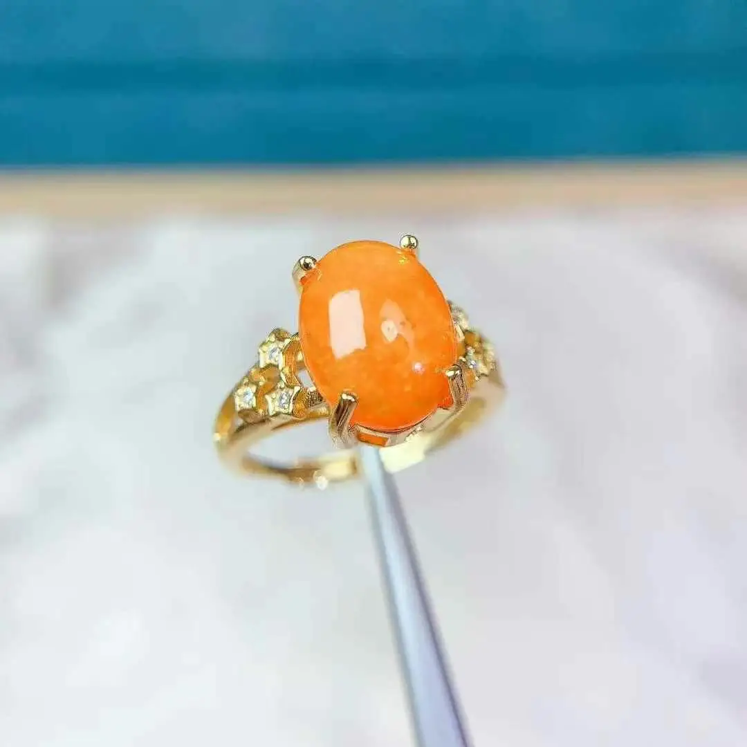 

High Pure New Arrival Natural and Real Natural Real Pink Opal Ring 925 Sterling Silver Ring for Women Wedding Ring