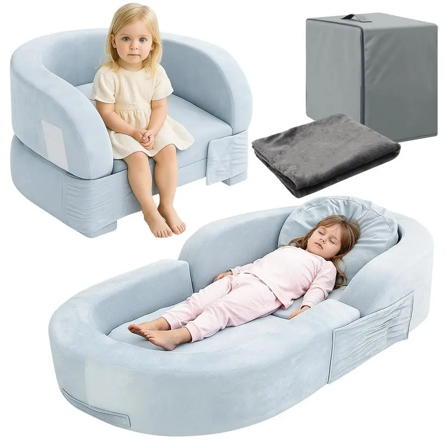 سرير وكرسي للسفر، سرير أرضي للأطفال الصغار، سرير أطفال محمول قابل للطي للاستخدام الداخلي والخارجي، سرير أرضي مع قماش قابل للغسل