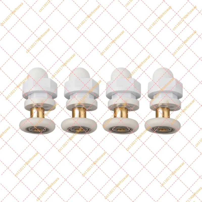 4 Pack Shower Door Rollers, 19/23/25/27/29mm Sliding Glass Door Replacement Wheels