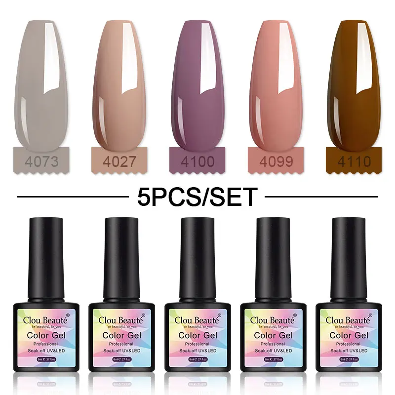 5/10 stücke LED Nagel Gel Lack glänzend Nagellack Pailletten Gel Nagel Herbst Winter Farbe Lacke Basis Dec klack