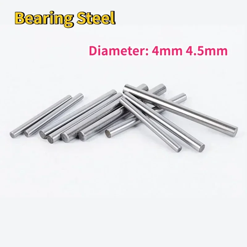 

10-100pcs Bearing Steel Hard Shaft Needle Roller Dia. 4mm 4.5mm Bearing Steel Cylindrical Pin Round Straight Pin Locating Dowel