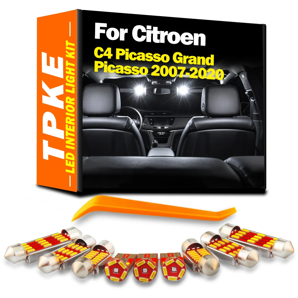

TPKE Canbus без ошибок для Citroen C4 Picasso Grand Picasso 2007-2020 автомобильные аксессуары светодиодная интерьерная Карта Купол фотокомплект сигнальная лампа