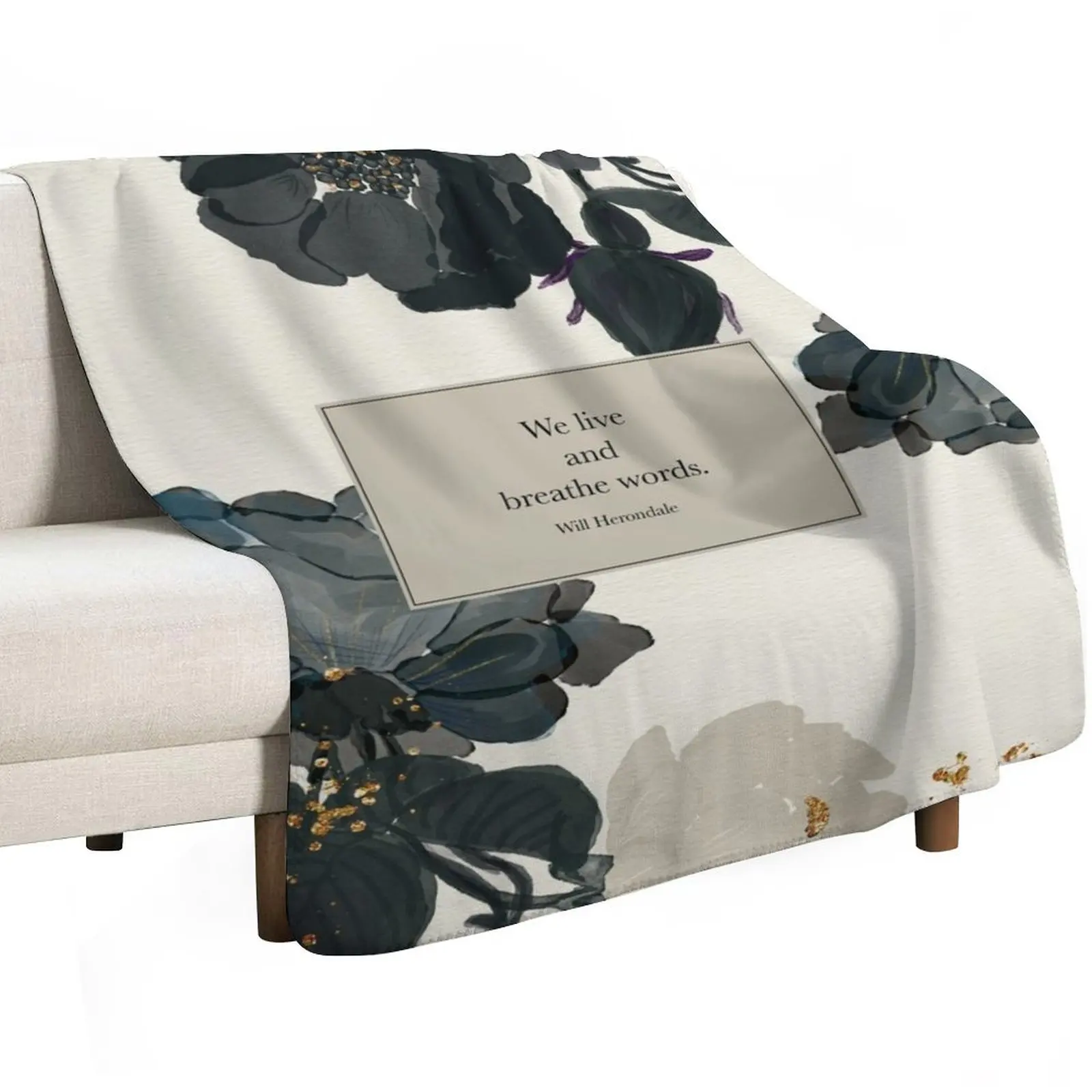 We live and breathe words. - Will Herondale. The Infernal Devices. Throw Blanket Soft Big Plush Comforter Blankets