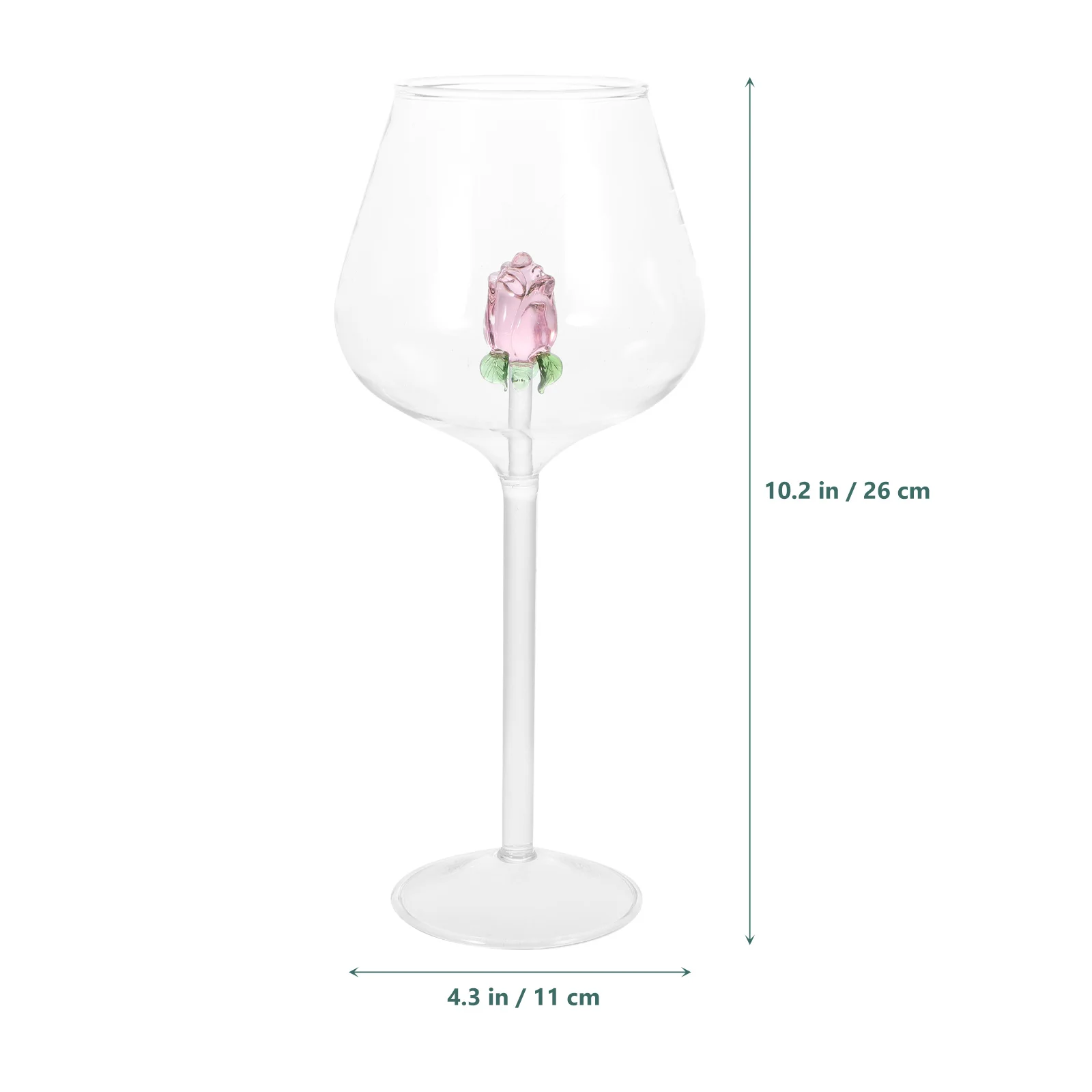 

1Pcs Elegant Rose Crystal Goblet Safe and Stylish for Home Hotel Restaurant Decorative Gift Glass Goblet