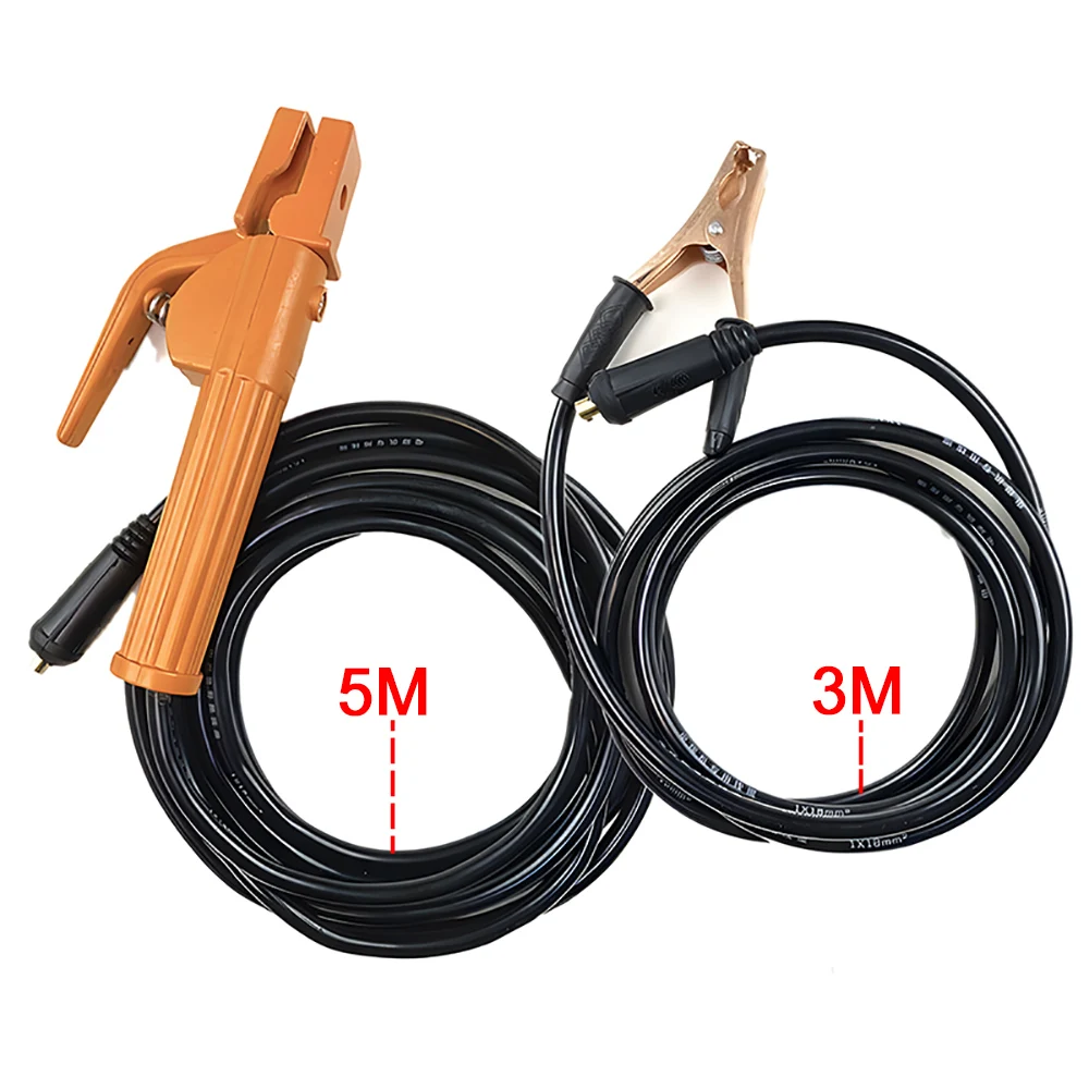 500A Electrode Holder With 5M Cable +300A Earth Clamp 3M Cable Suitable For 200 250 Welding Machine Welding Cable Accessories