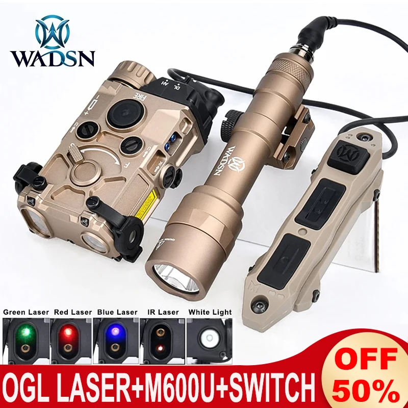 Wadsn OGL Red Green Blue Dot Laser Tactical M600U Hunting Flashlight Eotec Ogl IR Metal Sight Indicator With Dual Funtion Switch