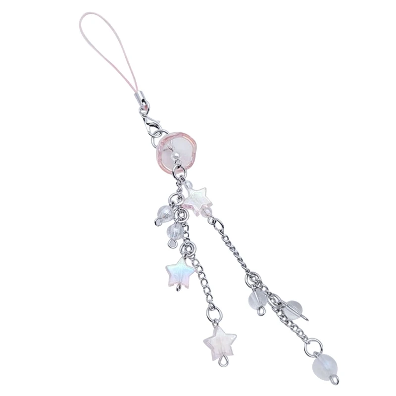 Fashionable Jellyfish Fringe Phone Charm Pendant Fringe Pendant Keyring Eye catching Ornament