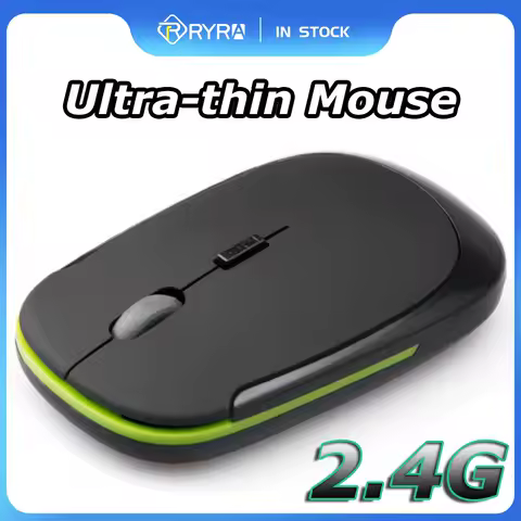 RYRA 2.4G Wireless Mouse Ultra-thin Portable 1600DPI Adjustable Wireless USB Receiver Optical Mouse For Laptop PC Game Office