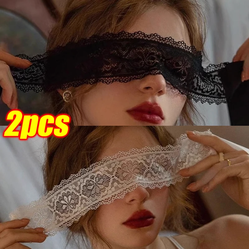 1/2 Stuks Kant Oogmasker Voor Vrouwen Wit Zwart Hollow-Out Patch Blinddoeken Verstelbare Cosplay Prom Party Props maskers Game Masker