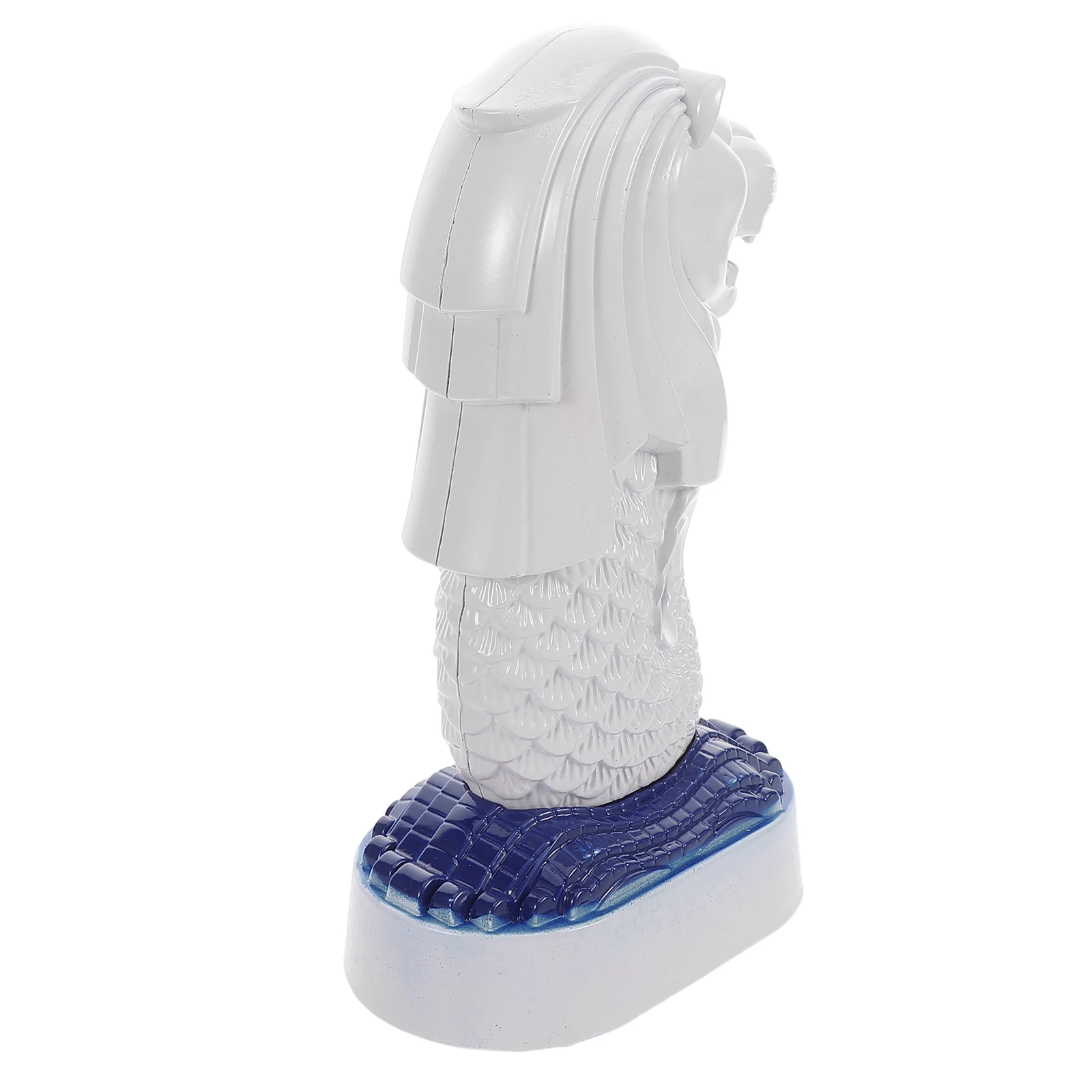 

Merlion Ornament Figurine Home Decor Gift White Model Singapore Prosperity Art Piece Bookshelf Cabinet