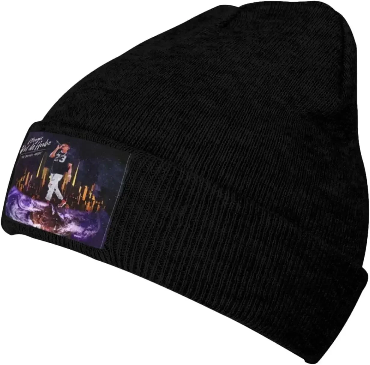 Boogie Rapper Wit Da Hoodie Band Beanie Hats for Men Women Cuffed Knit Hat Slouchy Thick Soft Warm Ski Caps Black