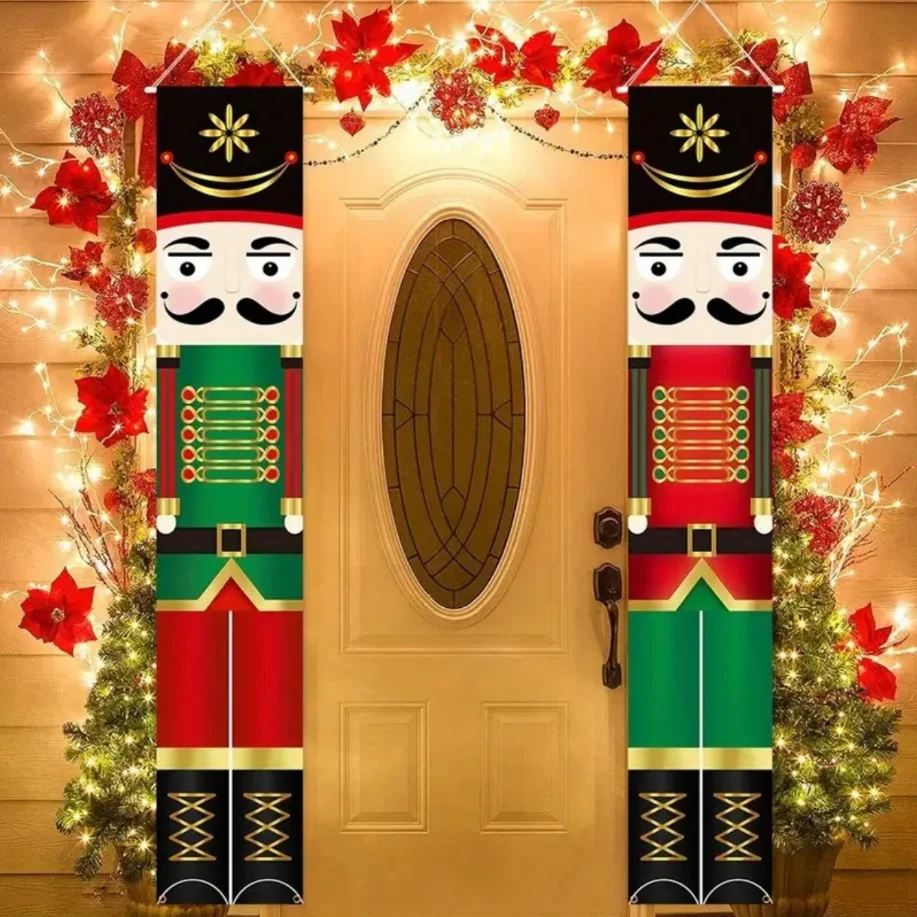 Christmas Hanging DoorBanner Antithetical Couplet Merry Christmas Party Decoration New Year 2026 Christmas Wall Banner Xmas Gift - Image 3