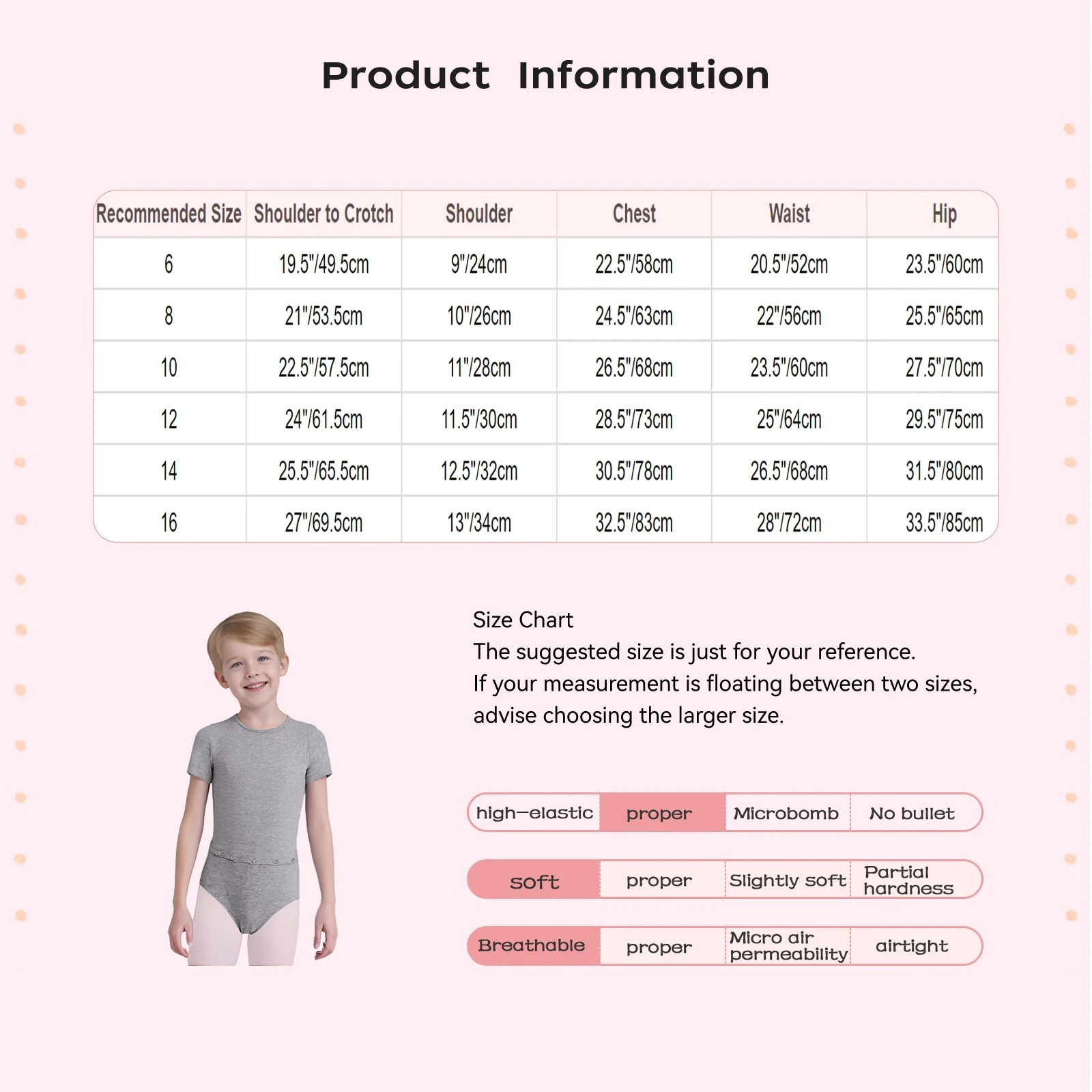 ملابس مناسبة للأطفال والأولاد والبنات ذات الاحتياجات الخاصة من القطن بأكمام قصيرة وسحاب غير مرئي ومضاد للشريط مع وصول أنبوبي #5