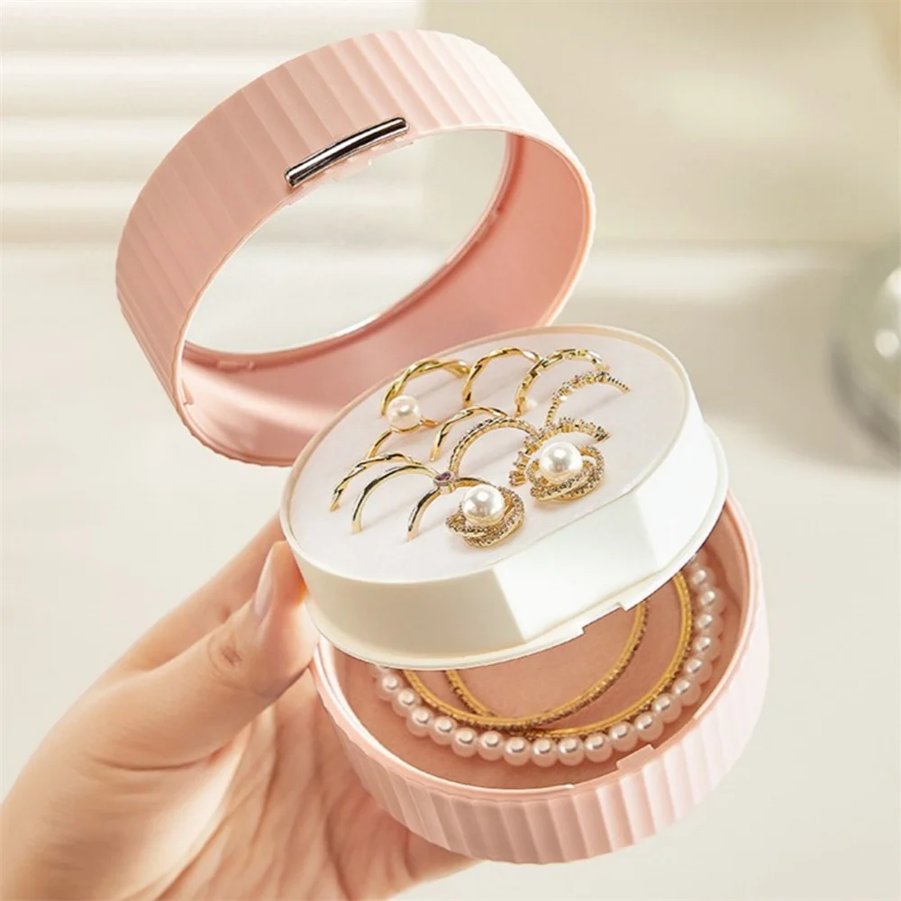 Mini Small Velvet Jewelry Box Travel Portable Earrings Ring Necklace Snap Jewelry Organizer Display Gift Box