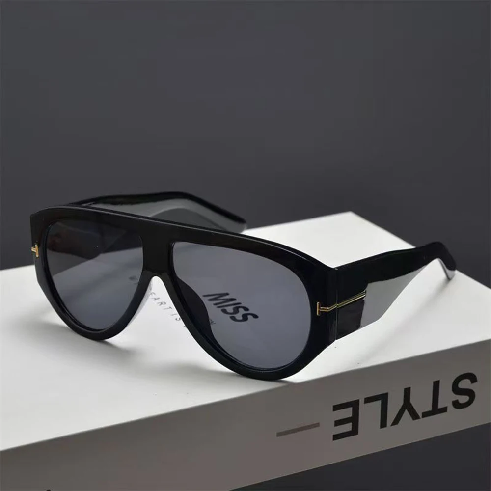 

Vintage Luxury Brand Designer Oversized Pilot Sunglasses Women Men Shades Big Frame Sun Glasses Punk Windproof Eyewear UV400