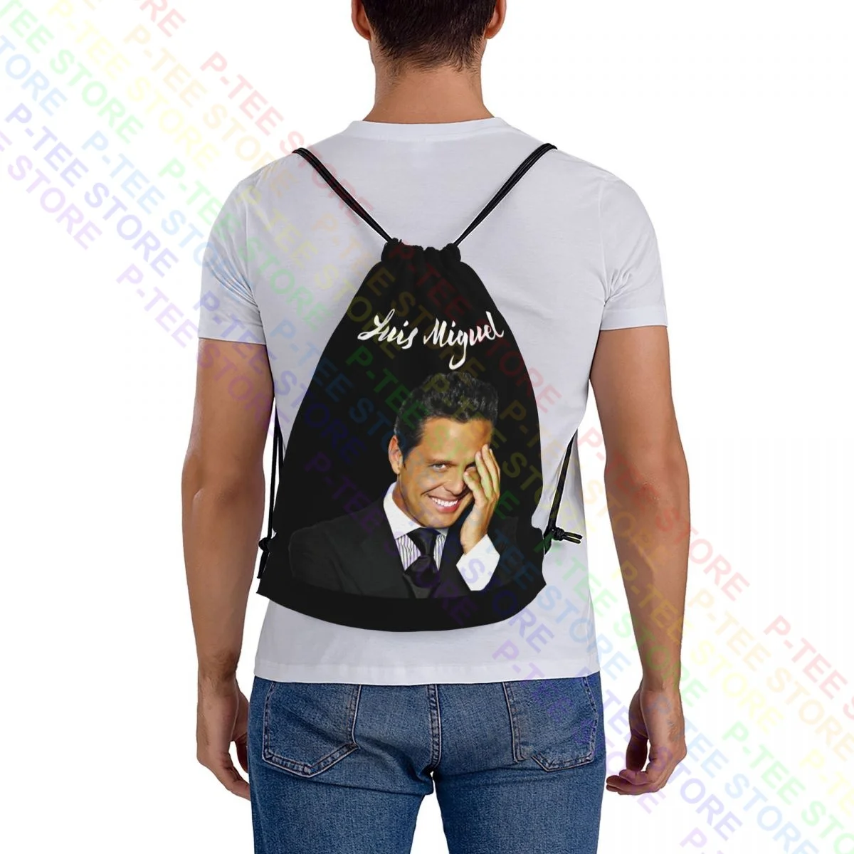 Luis Miguel Singer To Smile In Tour borse con coulisse borsa da palestra stampa zaino da equitazione con stampa 3d di nuovo stile