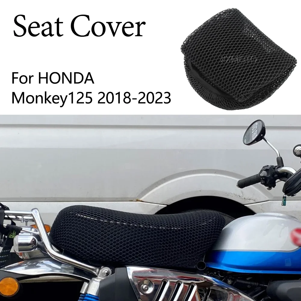 

For HONDA Monkey125 Monkey 125 2018-2023 Motorcycle Seat Cover Heat Insulation 3D Fabric Breathable Non-Slip Protection Cushion