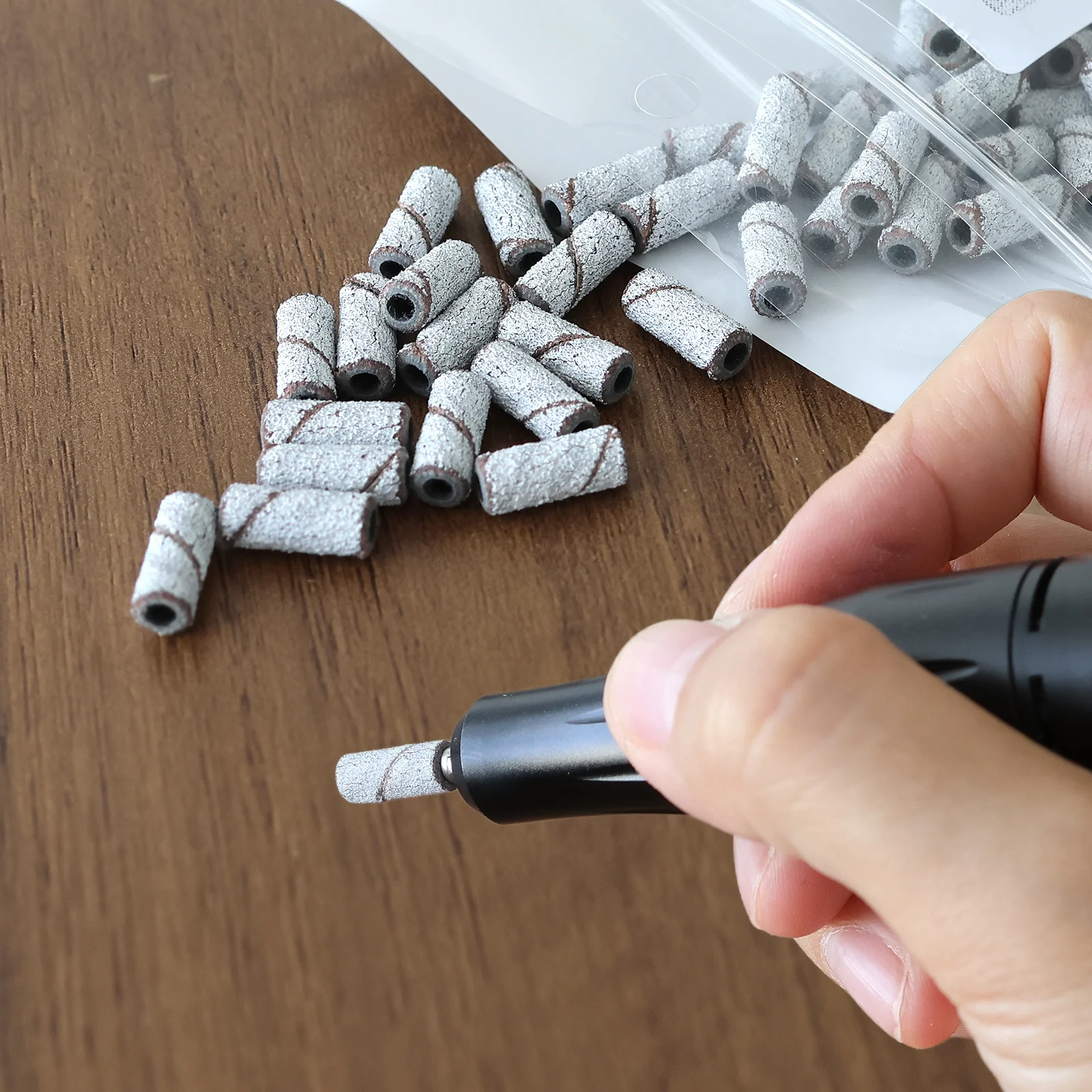 HYTOOS 3mm 미니 지브라 샌딩 밴드 (만드렐 없음) 전동 네일 드릴 비트 액세서리 젤 제거 네일 케어 광택 도구