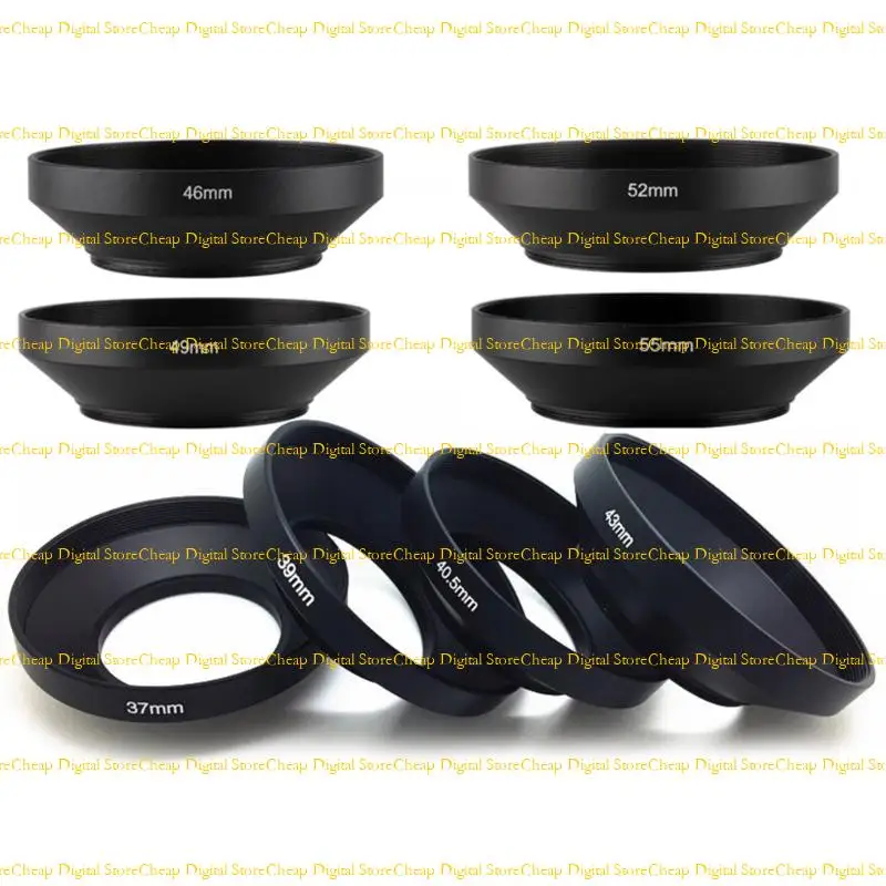 W3JB Essential Metall-Objektivhaube für DSLR-Kameras 39 mm-82mm für die meisten Objektive optional – Detail 3