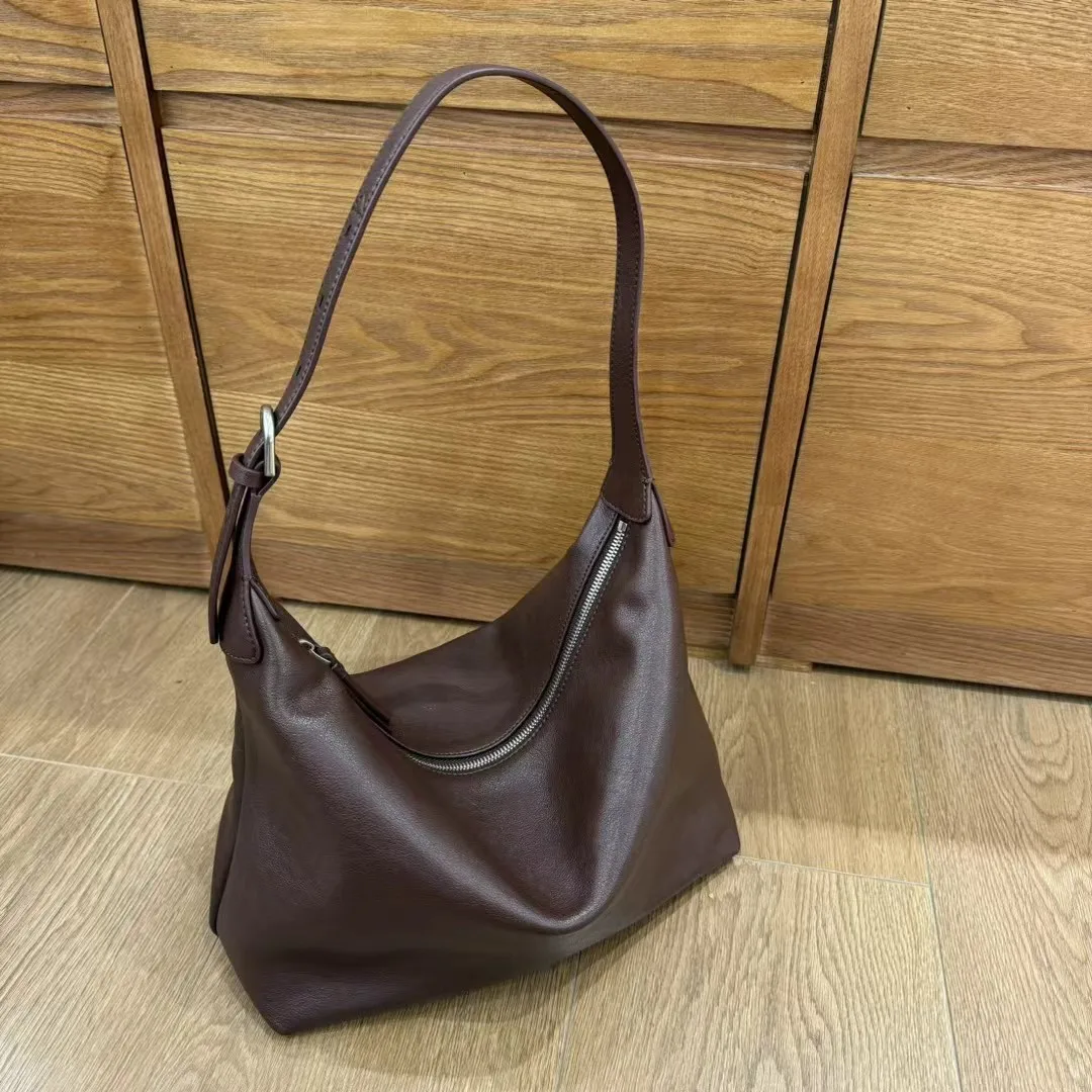 

Высококачественная кожаная сумка для пельменей в стиле ретро, женская модная универсальная сумка через плечо с напуском, большая вместительная сумка через плечо на одно плечо