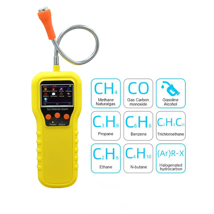 Home Kitchen Chlorine Hydrogen Helium Sf6 Ac Freon Refrigerant LPG Natural Portable Gas Leak Detector for Pipes KP816