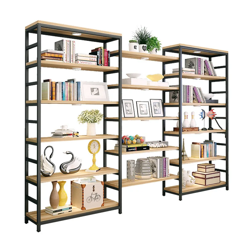 

Simple bookshelf library reading room household study floor-to-ceiling multi-layer shelves bookstore shelves spot wholesale