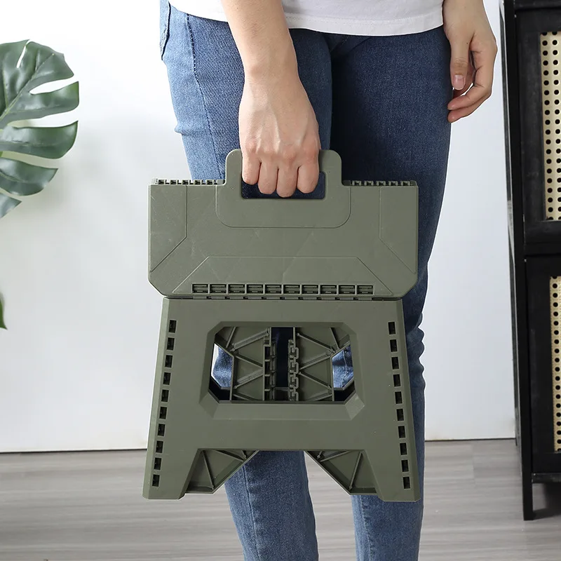 

Складной табурет-ступенька, прочный несущий сверхмощный стул для путешествий, компактный складной стул с ручкой, принадлежности для кемпинга