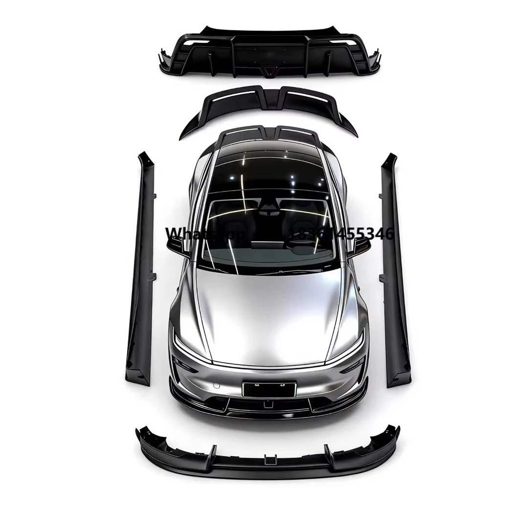 

For 2024+ Model Y Juniper Glossy Black Front Lip Side Skirts Rear Diffuser Spoiler In Stock CMST Style ABS Body Kit