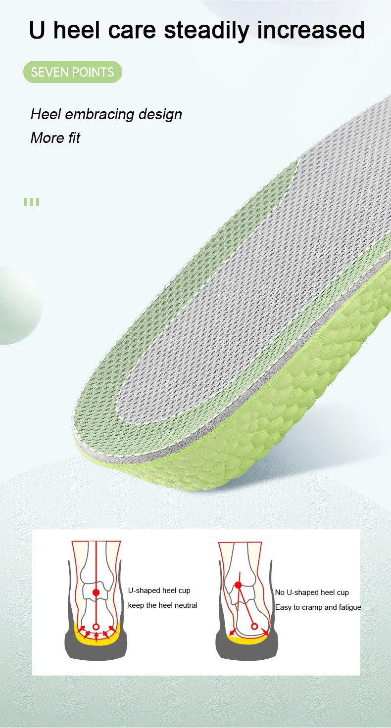 Seven Point Height Increase Insoles Invisible Inner Heightening Pad Sneaker Half Cushion Sports Shoes Boost Pads for Men Women