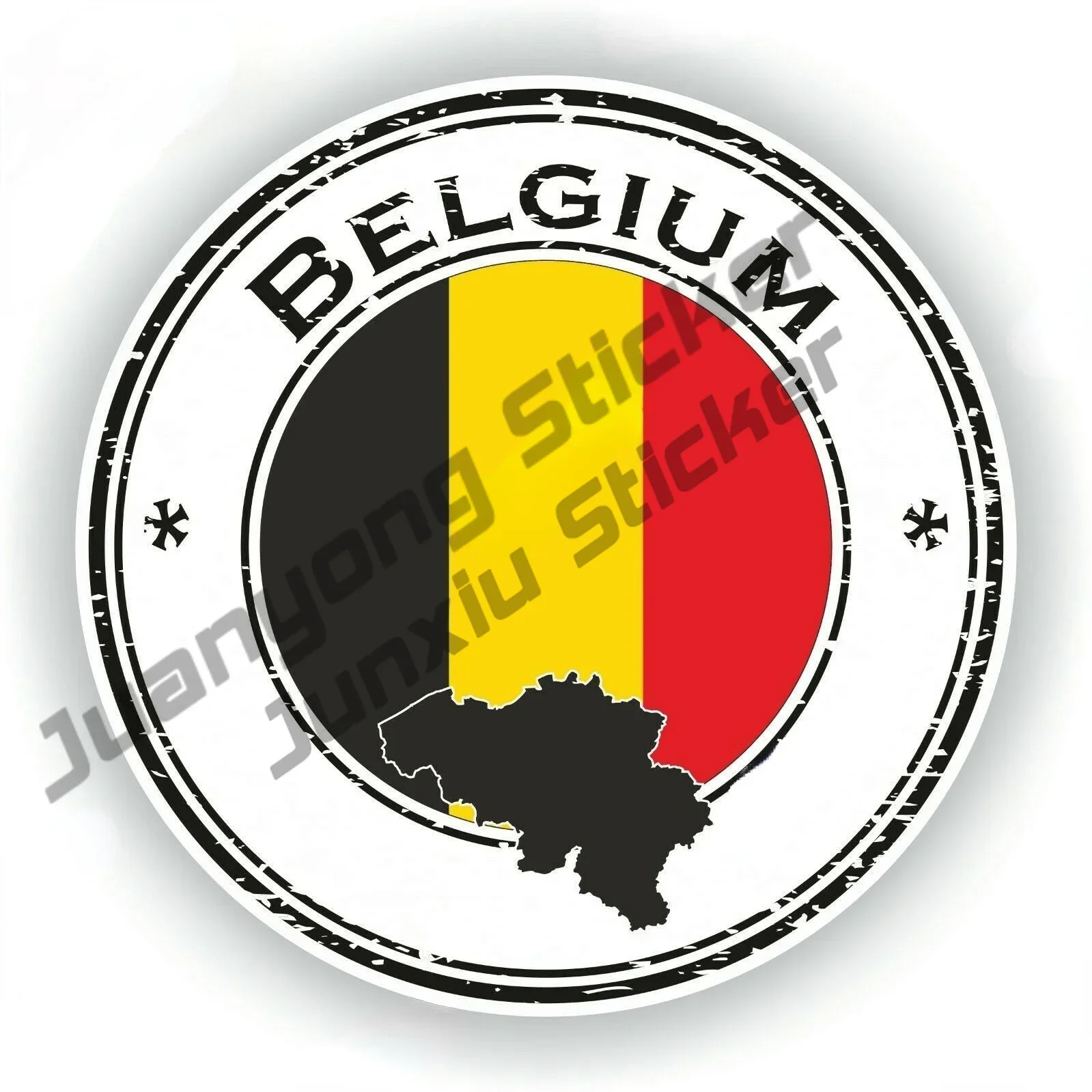 Fashion Belgium Stickers Decal Belgium Flag Map National Emblem Styling Sticker Premium Quality Vinyl Car Decor Car Accessories