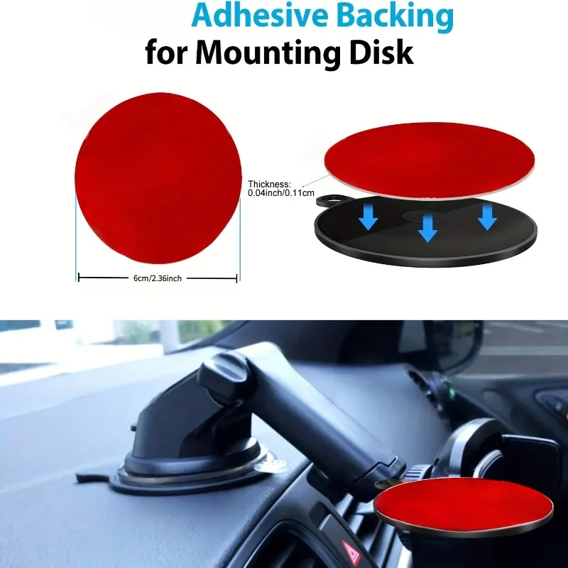 Universal Car Suction Cup Adhesive Dashboard Mount Pad Base for Navigation GPS Brackets 80mm Round Car Mobile Phone Holder Stand