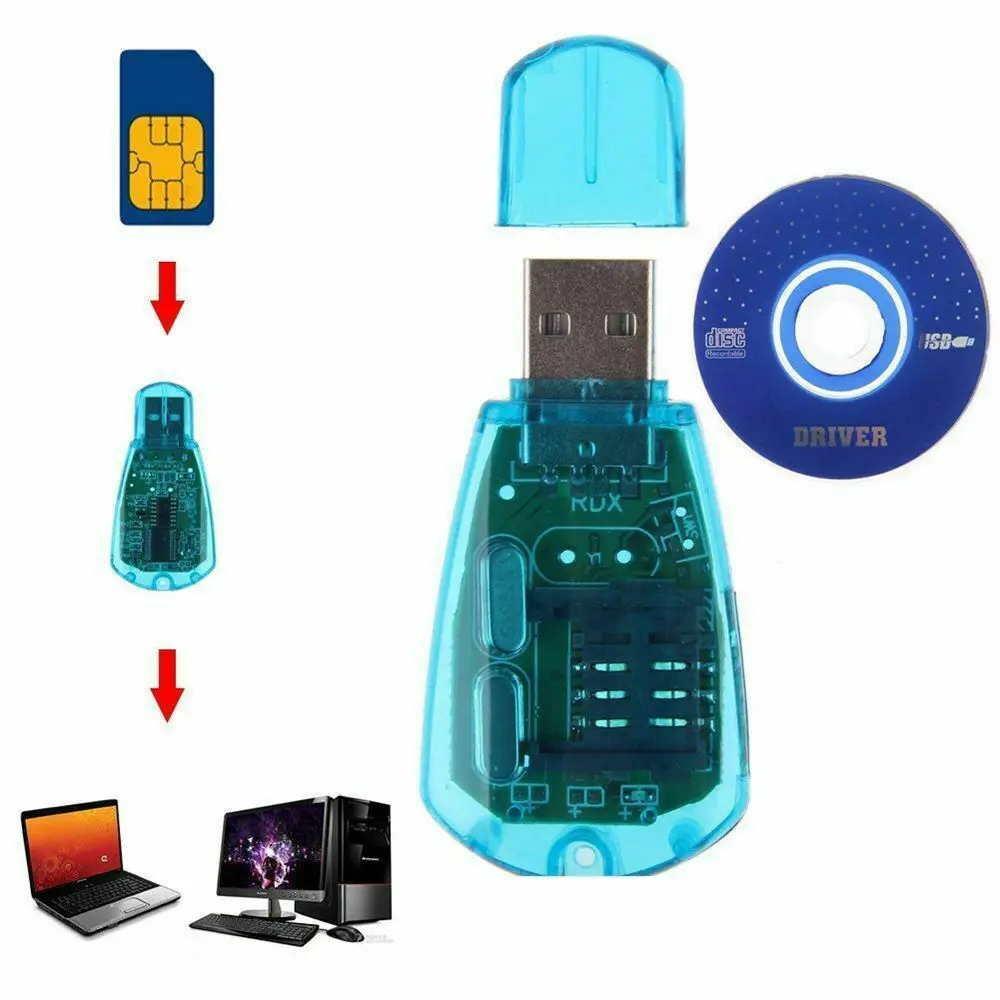 1Set Usb Sim Card Reader Writer Copy Cloner Backup Clone Gsm Cdma Cellphone Sms Backup Sim Card Backup Kit/sim Card Cloner