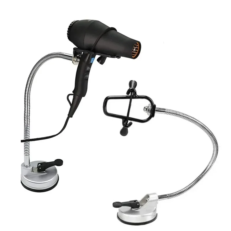 

Stainless Steel 360 ° Rotating Lazy Hair Dryer Stand with Suction Cup Bracket Stand Storage Rack Hands Free Hair Dryer Holder