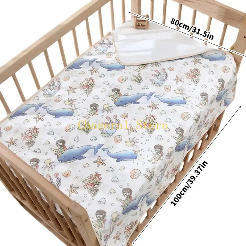 E7CE 80x100cm wiederverwendbares Babywechslermatte atmungsaktives Wasser widerstehen Säuglings -Urinalpolster weich und mit