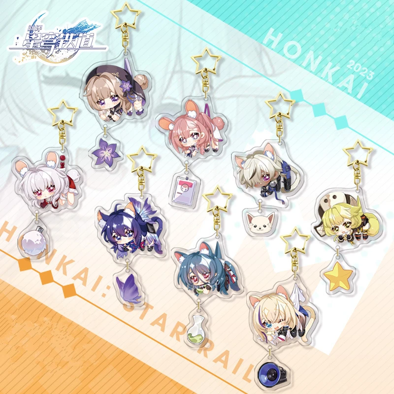 Game Honkai Star Rail Dan Heng March 7th Sampo Gepard Cosplay COSTUME Acrylic Key Chain Keychain Pendant Prop Accessories Gift