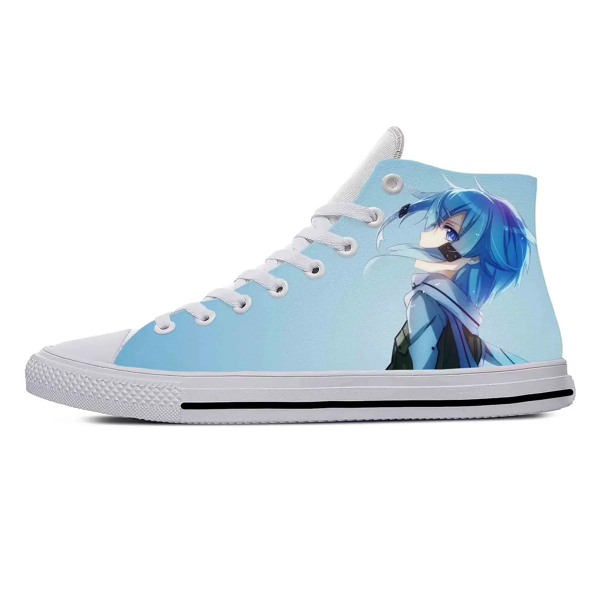 

Hot Anime Cartoon Manga Sinon Asada Sword Art Online Casual Shoes High Top Lightweight Breathable Board Shoes Men Women Sneakers