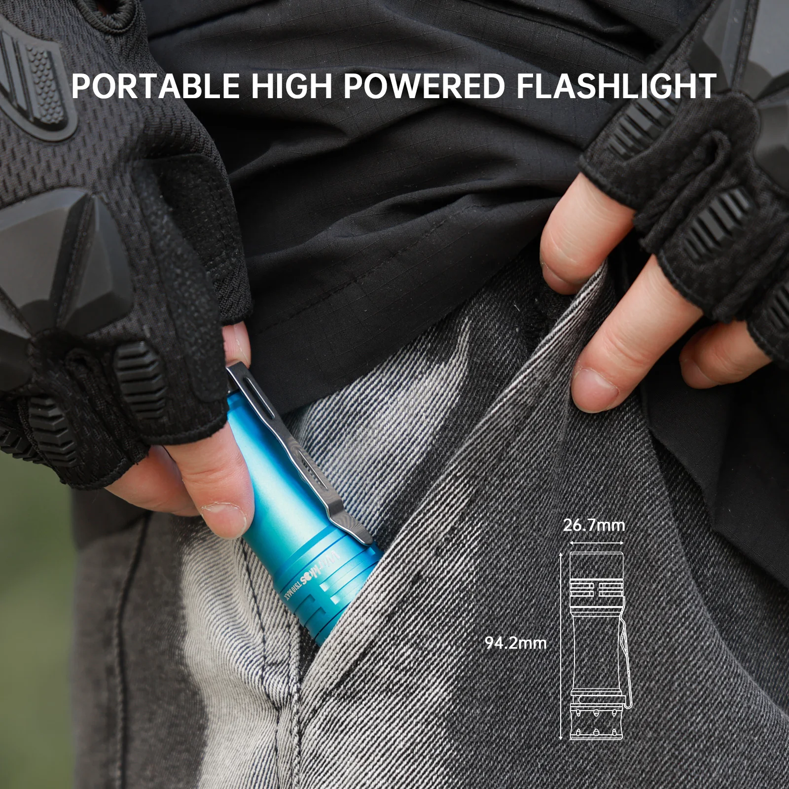 Wurkkos TS10 MAX Torch 18650 Powerful Flashlight 2500LM EDC Light with 3* 95+ CRI LEDs and 3* RGB Aux LEDs Work Lamp Anduril 2.0