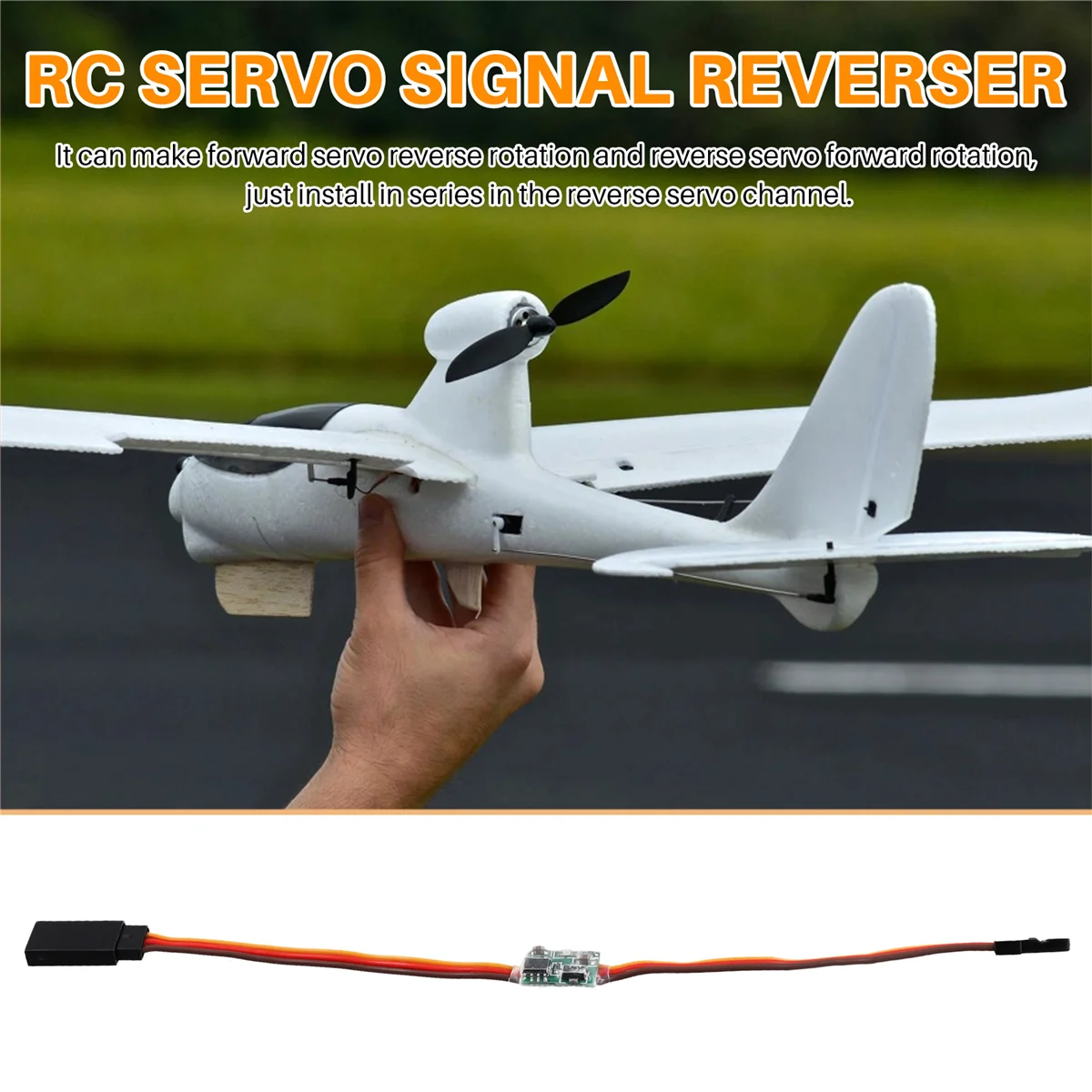 Best 5PCS Universal 3.6V-24V 5A Servo Signal Reverser for Rc Servo for JR Aeroplane V-Tail RC Accessories