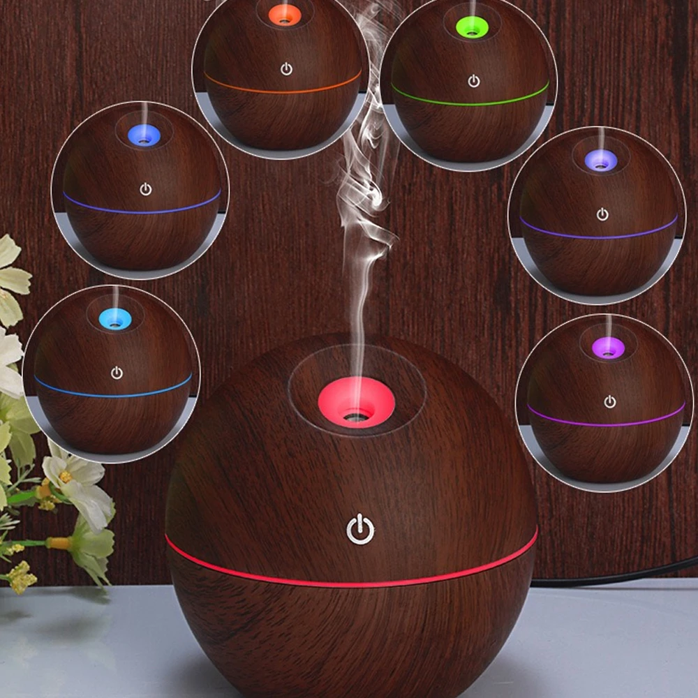 Compact 130ml Travel Humidifier, USB Charging, Ambient Glow, /Car/Office