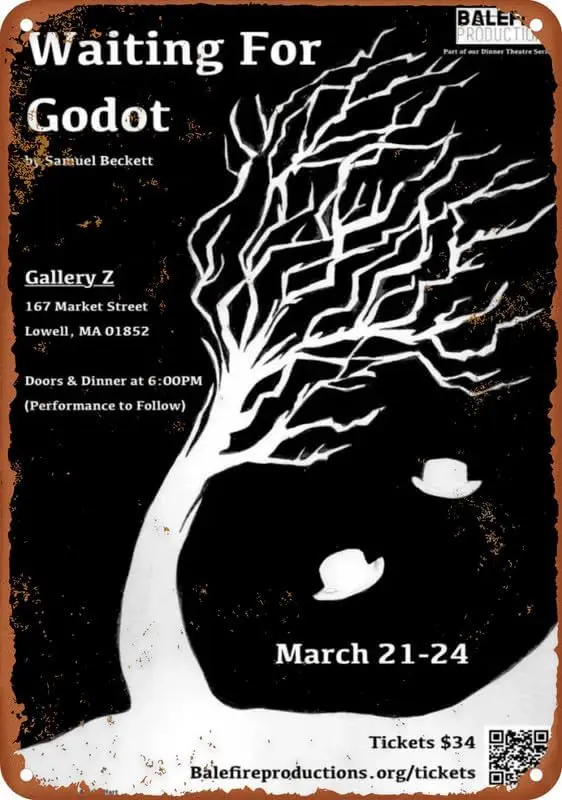 Waiting For Godot Theater Poster Aluminum Sign Living Room Bar Metal Home Garden Coffee Wall Decor  , colour