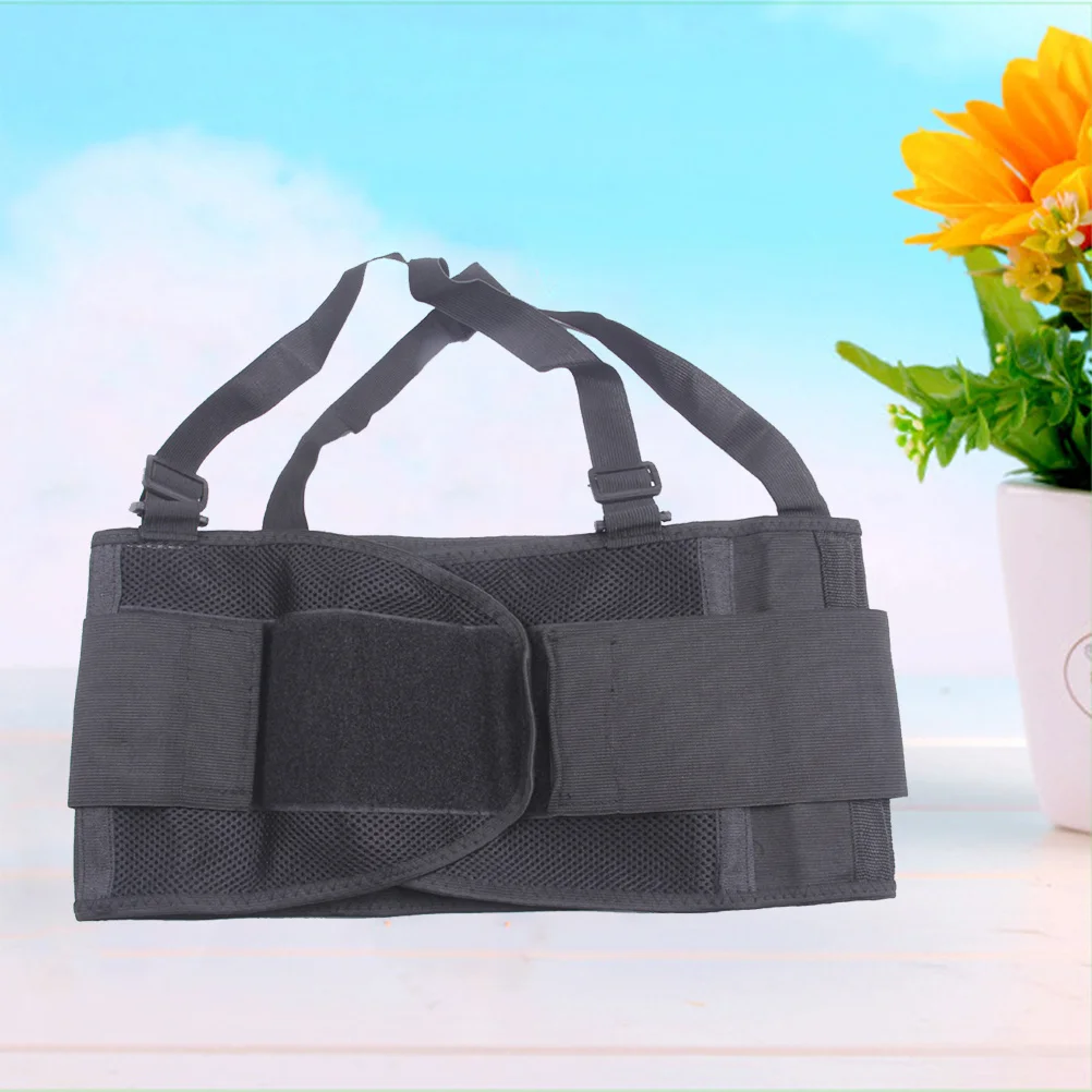 

Adjustable Breathable Elastic Waist Support Belt Black Xl Strong Compression Lumbar Brace For Back Pain Relief Therapy