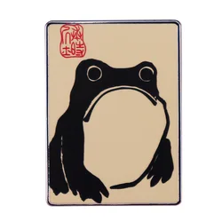 Japanese Art Frog Painting Hard Enamel Pin Cute Animal Badge Vintage Frogs Brooch for Jewelry Accessory