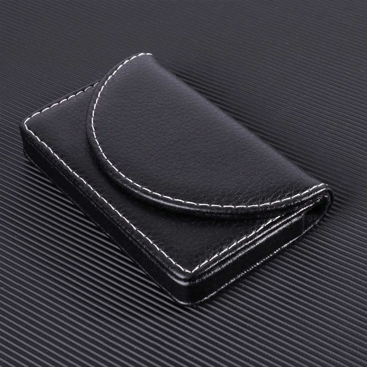 1Pcs Portable Business Card Holder Simple Design PU Business Organizer Credit Name Card Black Name Holder Portable Case