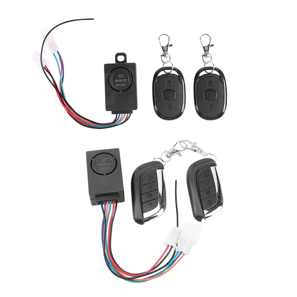 36-72V RC Electric Scooter Alarm Security System Waterproof Dustproof 110dB Moped Remote Control Anti-Theft Alarm