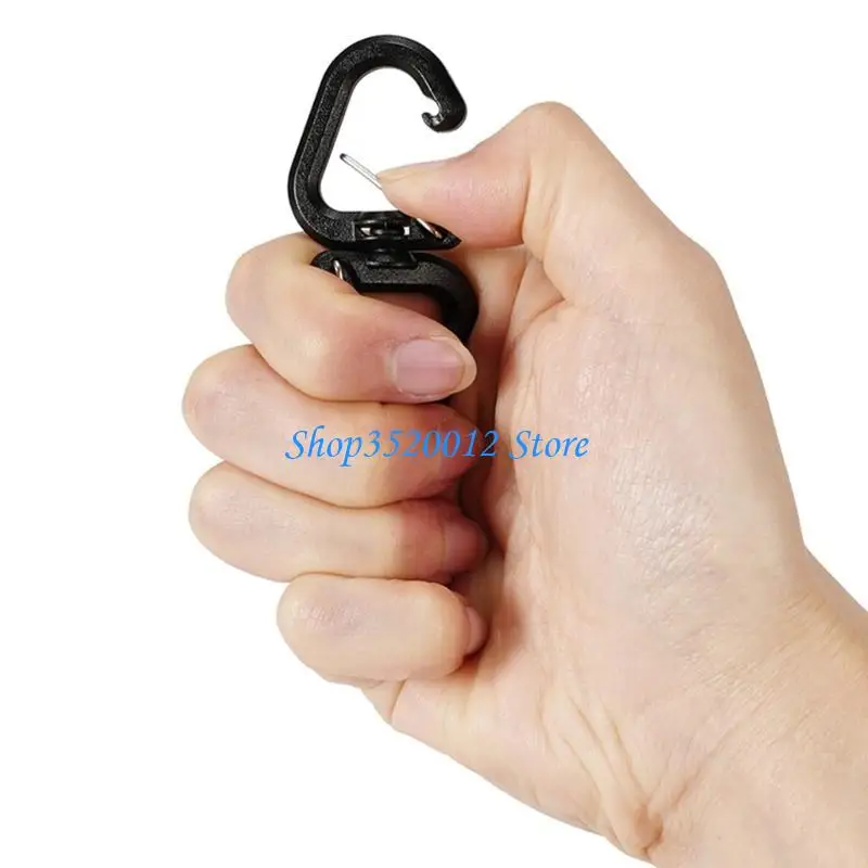

27RD 360 Rotating Double Carabiner Camping Double Hook Backpacks Keychains Carabiner